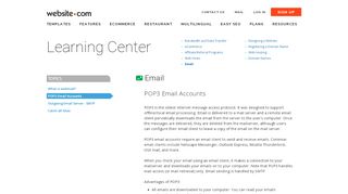 
                            11. POP3 Email Accounts - Email - Beginner's Guide | Website.com