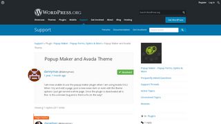 
                            8. Popup Maker and Avada Theme | WordPress.org