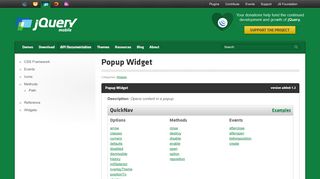 
                            6. Popup Widget | jQuery Mobile API Documentation