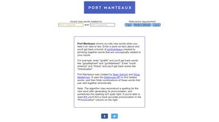 
                            8. Port Manteaux Word Maker - onelook.com