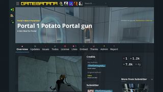 
                            6. Portal 1 Potato Portal gun [Portal] [Skin Mods] - GameBanana