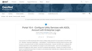 
                            5. Portal 10.4 - Configure Utility Services with A... | GeoNet, The ...