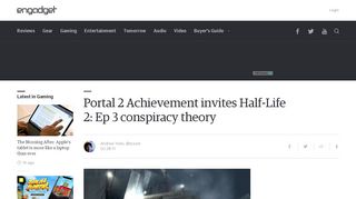 
                            6. Portal 2 Achievement invites Half-Life 2: Ep 3 conspiracy theory