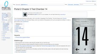 
                            1. Portal 2 Chapter 3 Test Chamber 14 - Portal Wiki