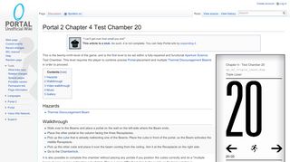 
                            1. Portal 2 Chapter 4 Test Chamber 20 - Portal Wiki