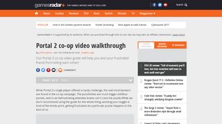 
                            5. Portal 2 co-op video walkthrough | GamesRadar+