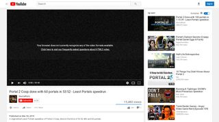 
                            4. Portal 2 Coop done with 60 portals in 53:52 - Least Portals speedrun ...