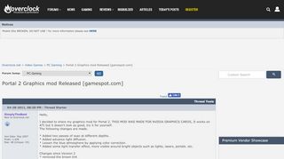 
                            7. Portal 2 Graphics mod Released [gamespot.com] - Overclock.net - An ...