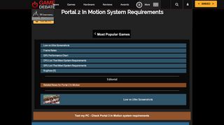 
                            3. Portal 2 In Motion System Requirements | Can I Run ... - Game Debate