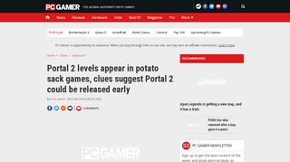 
                            4. Portal 2 levels appear in potato sack games, clues suggest Portal 2 ...