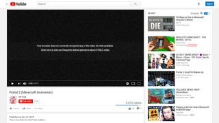 
                            3. Portal 2 (Minecraft Animation) - YouTube