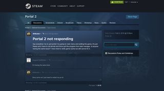 
                            3. Portal 2 not responding :: Portal 2 General Discussions