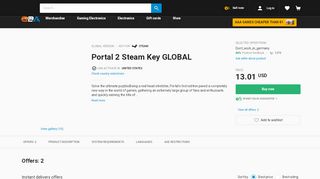 
                            2. Portal 2 (PC) - Buy Steam Game CD-Key - G2A.com