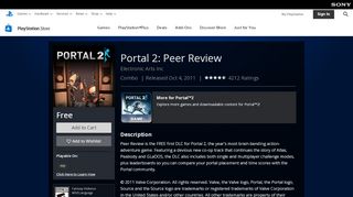 
                            5. Portal 2: Peer Review on PS3 | Official PlayStation™Store US