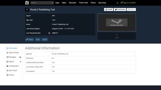 
                            8. Portal 2 Publishing Tool · AppID: 644 · Steam Database - SteamDB