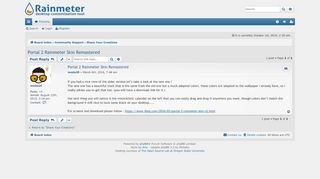 
                            1. Portal 2 Rainmeter Skin Remastered - Rainmeter Forums