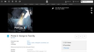 
                            10. Portal 2: Songs to Test By : Valve : Free Download, Borrow, and ...