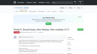 
                            6. Portal 2: Sound loops, then freezes, then crashes · Issue #278 ...