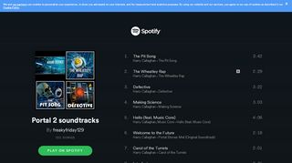 
                            4. Portal 2 soundtracks on Spotify