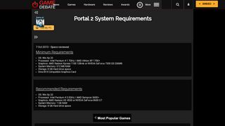 
                            2. Portal 2 System Requirements | Can I Run Portal 2 PC ... - Game Debate