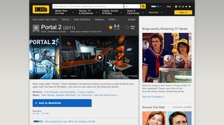 
                            8. Portal 2 (Video Game 2011) - IMDb