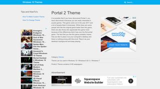 
                            8. Portal 2 Windows 10 Theme - themepack.me