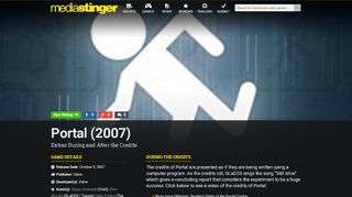 
                            4. Portal (2007)- After the Credits | MediaStinger