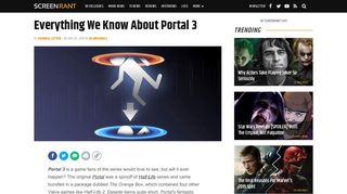 
                            2. Portal 3 Updates & Rumors: Will It Happen? | ScreenRant