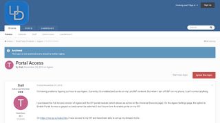 
                            7. Portal Access - Agave - Universal Devices Forum