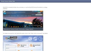 
                            3. Portal Account Setup Help - Ventura County Community ...