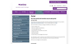 
                            1. Portal | Aetna Better Health of Michigan