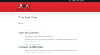 
                            1. Portal Applications - A2Z Staffing Solutions