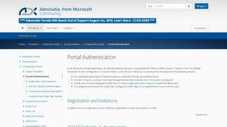 
                            3. Portal Authentication · Adxstudio Community