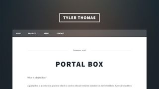
                            3. Portal Box - Tyler Thomas