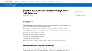 
                            1. Portal Capabilities for Microsoft Dynamics 365 Releases