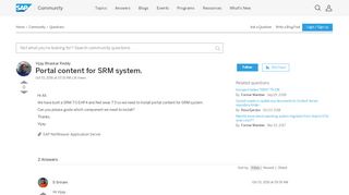 
                            8. Portal content for SRM system. - SAP Q&A