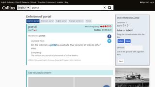 
                            5. Portal definition and meaning | Collins English Dictionary