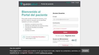 
                            9. Portal del paciente - Acceso usuarios - Quirónsalud