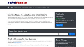 
                            3. Portal Domains: Domain Name Registration & Web Hosting