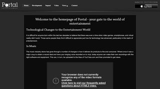 
                            3. Portal Entertainment: Homepage