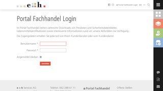 
                            4. Portal Fachhandel Login | e + h Services AG | e + h ...