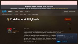 
                            1. Portal for Arathi Highlands - World of Warcraft Forums - Blizzard ...