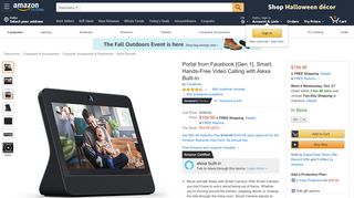 
                            10. Portal from Facebook. Smart, Hands-Free Video Calling ... - Amazon.com