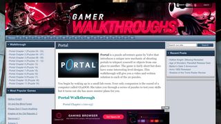 
                            2. Portal - Gamer Walkthroughs