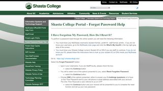 
                            9. Portal Guard-Forgot Password - Shasta College