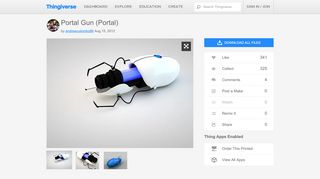 
                            5. Portal Gun (Portal) by andrewcolombo96 - Thingiverse