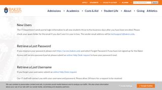 
                            1. Portal Help - Baker University