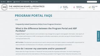 
                            3. Portal Help | The American Board of Pediatrics