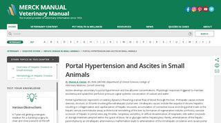 
                            8. Portal Hypertension and Ascites in Small Animals - Digestive System ...