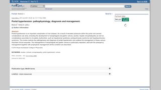 
                            6. Portal hypertension: pathophysiology, diagnosis and ... - NCBI